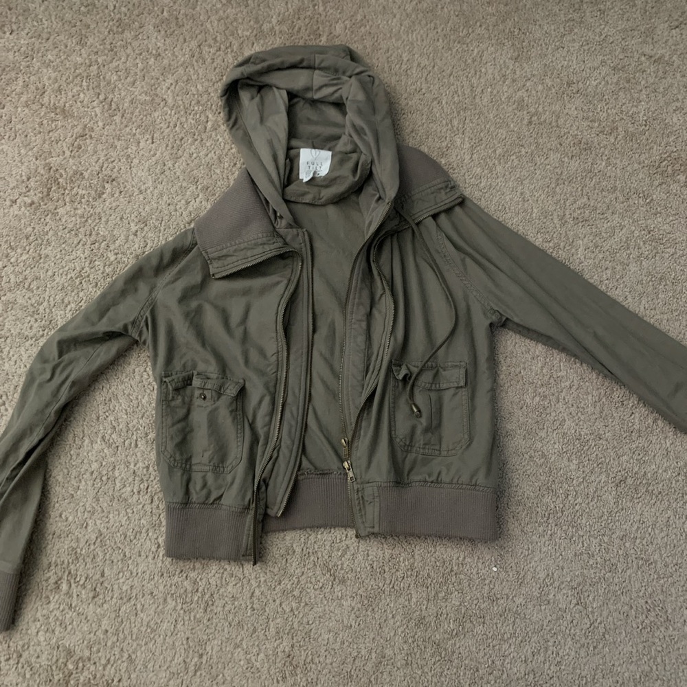 army green soft bomber jacket